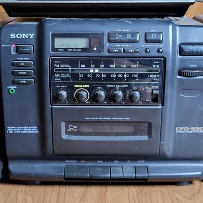 LOT 74X: Pair of Vintage Radios Including Sony Cassette Tape Boombox and G&E Alarm Clock Radio