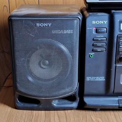 LOT 74X: Pair of Vintage Radios Including Sony Cassette Tape Boombox and G&E Alarm Clock Radio