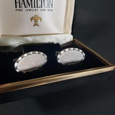 LOT 83X: Men's Vanity & Accessory Lot; Antique Glasses, NIB Table Lighter, Oviline Crystal Tie Clip & More