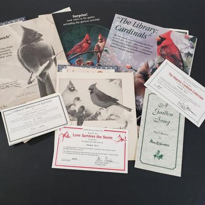 LOT 88X: Collection of Cardinal Themed Collector's Plates Ready to Hang