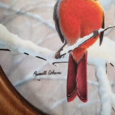 LOT 88X: Collection of Cardinal Themed Collector's Plates Ready to Hang