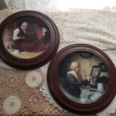 LOT 89X: Beautiful Crocheted Doilies with Norman Rockwell Collection