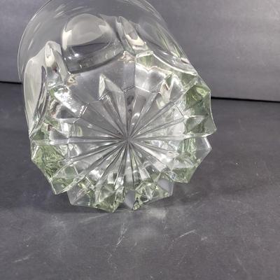 LOT 91D: Large Diamond Thumbprint Compote, Etched Ice Bucket & Glass Tableware Assortment