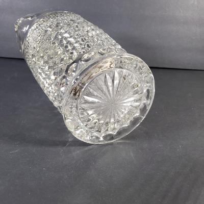 LOT 91D: Large Diamond Thumbprint Compote, Etched Ice Bucket & Glass Tableware Assortment