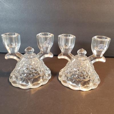 LOT 92D: Various Candlesticks & Accessories with Glass Bud Vase