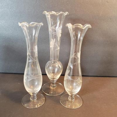LOT 92D: Various Candlesticks & Accessories with Glass Bud Vase