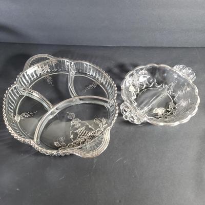 LOT 94D: Vintage Tableware Assortment; Silver Overlay, Ceramic Platinum Rose Vase & So Much More