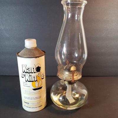 LOT 96D: Pennsylvania Railroad Kerosene Lamp, Stainless Steel Vintage Thermos & Lamp Accessories