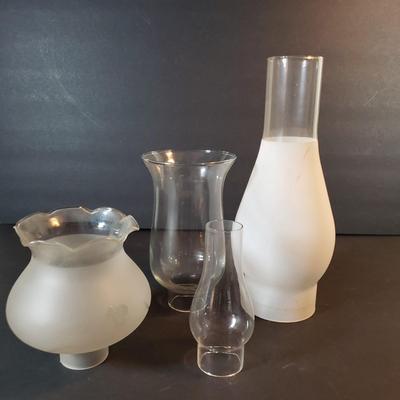 LOT 96D: Pennsylvania Railroad Kerosene Lamp, Stainless Steel Vintage Thermos & Lamp Accessories