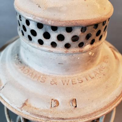 LOT 96D: Pennsylvania Railroad Kerosene Lamp, Stainless Steel Vintage Thermos & Lamp Accessories