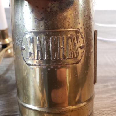 LOT 100X: Assorted Vintage Electric Widow Candles & Brass Match Holder