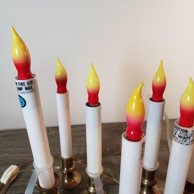 LOT 100X: Assorted Vintage Electric Widow Candles & Brass Match Holder