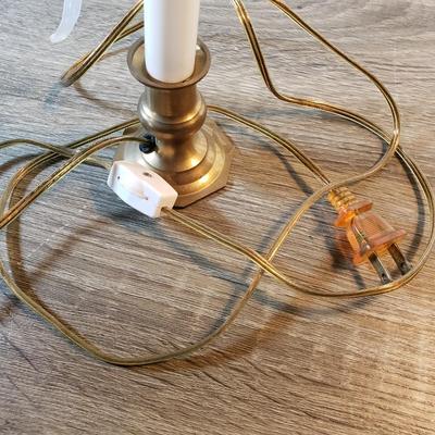 LOT 100X: Assorted Vintage Electric Widow Candles & Brass Match Holder