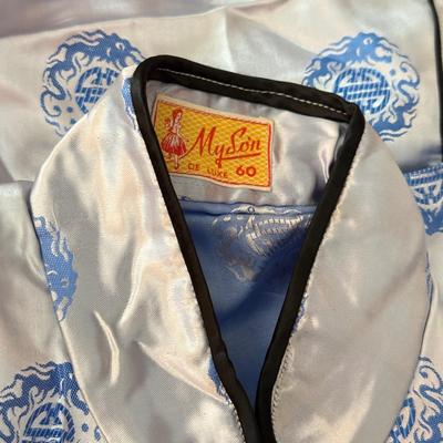LOT 101L: Set of Different Sized Vintage Silk Outfits in Pink and Blue
