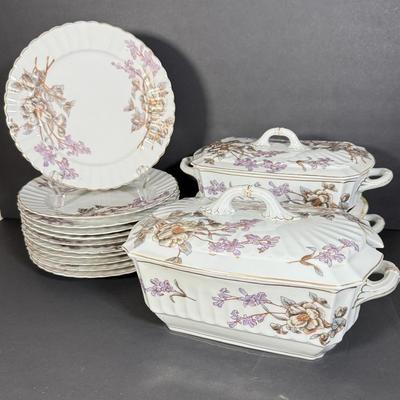 LOT 104D: Antique / Vintage Bavarian Porcelain Marx & Gutherz China Dishes