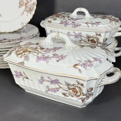 LOT 104D: Antique / Vintage Bavarian Porcelain Marx & Gutherz China Dishes