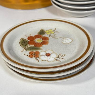 LOT 107D: Vintage Orange Rival Stoneware CrockPot, Countryside Stoneware Collection Dishes & More