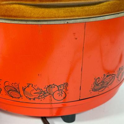 LOT 107D: Vintage Orange Rival Stoneware CrockPot, Countryside Stoneware Collection Dishes & More