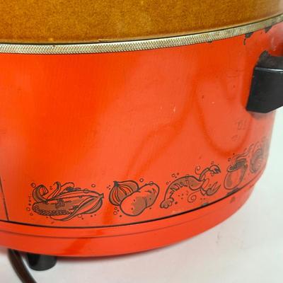 LOT 107D: Vintage Orange Rival Stoneware CrockPot, Countryside Stoneware Collection Dishes & More