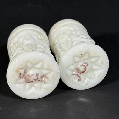 LOT 114K: Floral Glass Platter & Vintage Milk Glass Collection