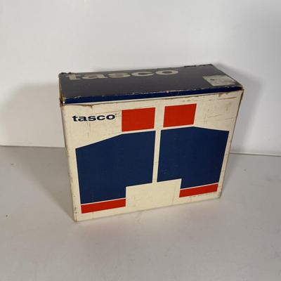 LOT 116D: Collection of Souvenir Plates, Wooden Plate Frames, Tasco Binoculars in Box & Vintage 1960s "Touring Kit"