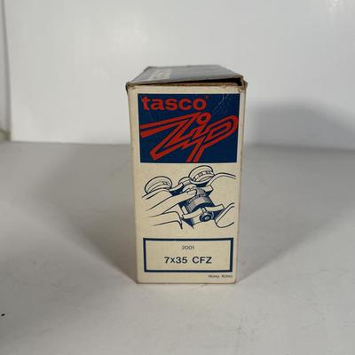 LOT 116D: Collection of Souvenir Plates, Wooden Plate Frames, Tasco Binoculars in Box & Vintage 1960s "Touring Kit"