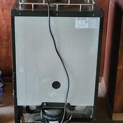 LOT 125P: Black Kegger Meister Mini Fridge on Wheels