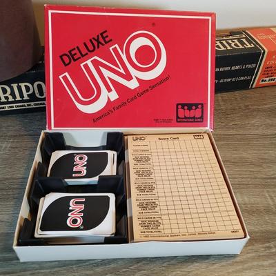 LOT 133X: Vintage Games; Po-ke-no, Tripoley, Deluxe Uno & More