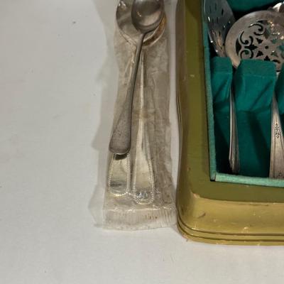 LOT 141D: Tarnish Proof Flatware Box w/ Collection of Silverplated Flatware