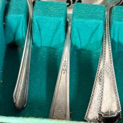 LOT 141D: Tarnish Proof Flatware Box w/ Collection of Silverplated Flatware