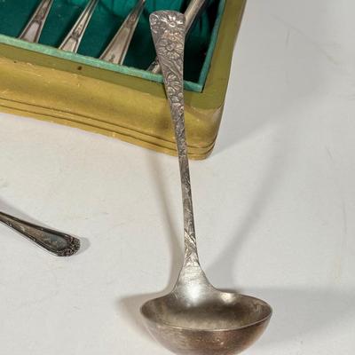 LOT 141D: Tarnish Proof Flatware Box w/ Collection of Silverplated Flatware