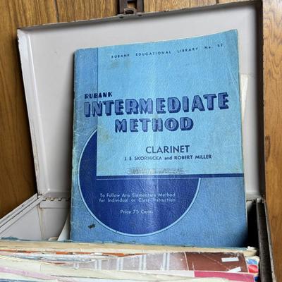 LOT 142D: Metal Box full of Vintage Music Books and Sheet Music