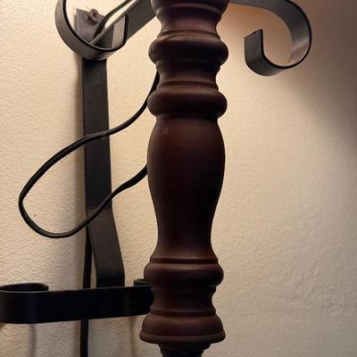 LOT 149B: Pair of Vintage Plastic Shade Schmidt's Wall Sconce Lamps (Working!)