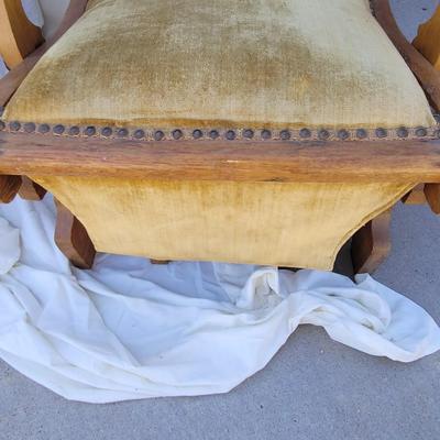 Sale Photo Thumbnail #37: Nailheads with original fabric, complete and in very fine shape, collectors piece of great value.