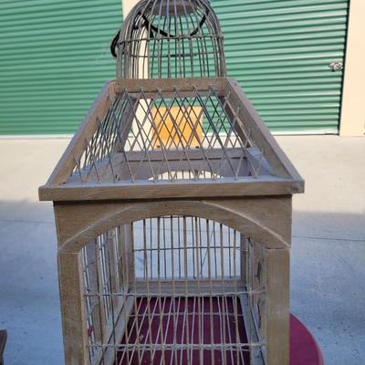 Sale Photo Thumbnail #159: Measures 12" w x 10" deep and 13" tall, super cool has small repairable crack beside door see photos. Probably more for decoration than for birds, but some birds are small.