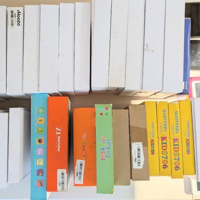 Box with assorted kids' tablets