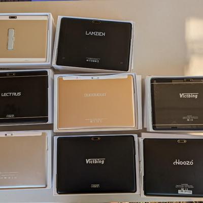 Box with assorted kids' tablets