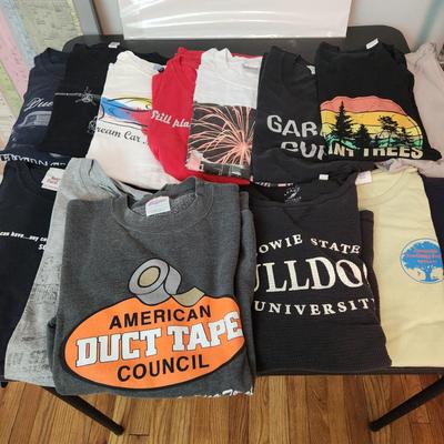 Lot of Vintage Tee Shirts X Large, 2x Duct Tape , Garage Guru ,Bowie State, Oxford U, Henry Ford