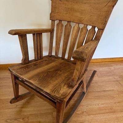 Vintage Solid Wood Rocking Chair