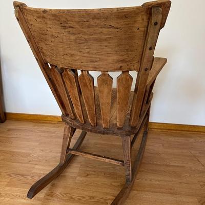 Vintage Solid Wood Rocking Chair