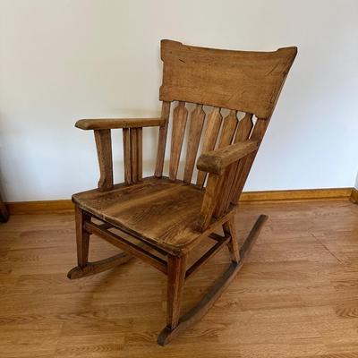 Vintage Solid Wood Rocking Chair