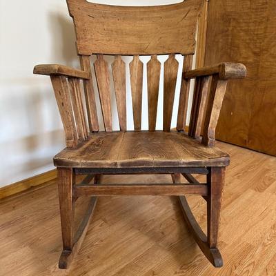 Vintage Solid Wood Rocking Chair