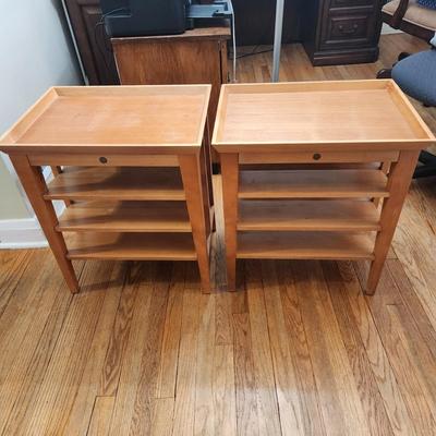 2 Side Tables Levenger Combination Side Table Book Shelf, Compact,