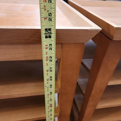 2 Side Tables Levenger Combination Side Table Book Shelf, Compact,