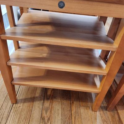 2 Side Tables Levenger Combination Side Table Book Shelf, Compact,