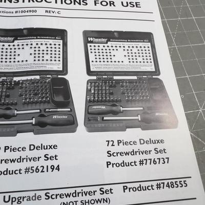 Gun Smithing Screw Driver Set Appears to be new in the Box 89 Pieces. 