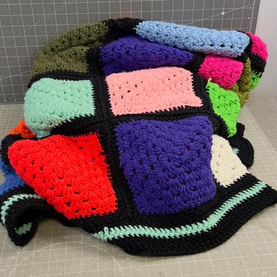 Granny Square Multi Color Afghan 