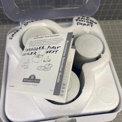 KitchenAid Slicer Blades w/Case Stainless, Mini Dough, Food Processor Accessories