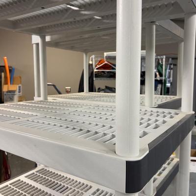 2 Plastic Shelving Units 