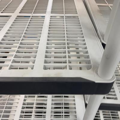 2 Plastic Shelving Units 
